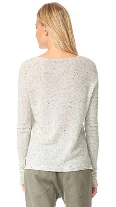 Shop Atm Anthony Thomas Melillo Cashmere Donegal V Neck Sweater In Marble Donegal