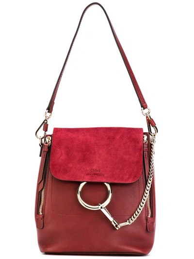 chlo faye leather and suede backpack Chloe Small Calfskin Bag  Poshbag Boutique compact design Chloe Faye Mini Backpack Chloe