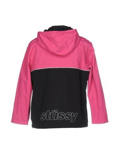 Shop Stussy Jacket In Fuchsia