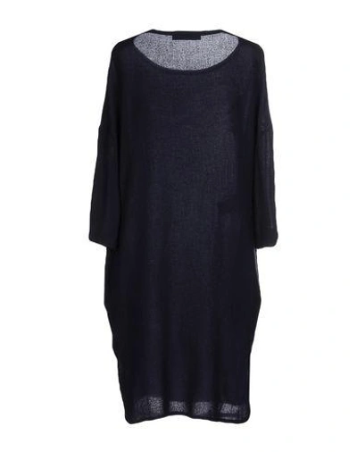 Shop Barena Venezia Short Dress In Dark Blue