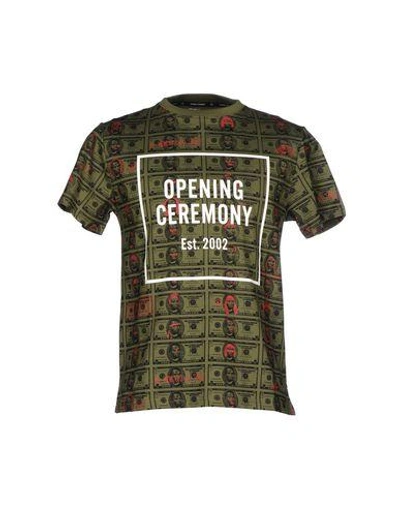 Shop Opening Ceremony T-shirts In Military Green