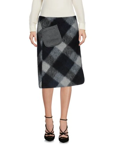 Jil Sander Knee Length Skirt In Grey