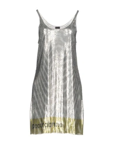 Paco Rabanne Short Dress In Silver