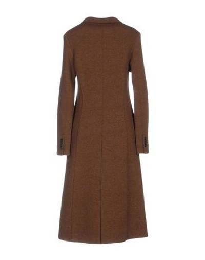 Shop Barena Venezia Overcoats In Cocoa