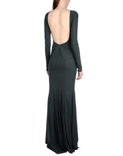 Shop Francesca Piccini Long Dress In Steel Grey