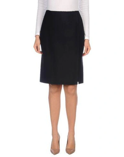 Shop Barena Venezia Knee Length Skirt In Dark Blue