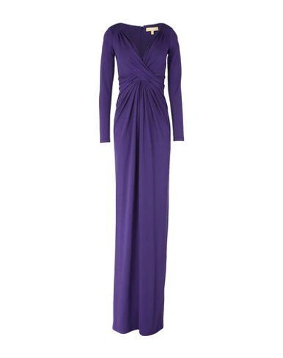 Shop Michael Kors Long Dresses In Purple