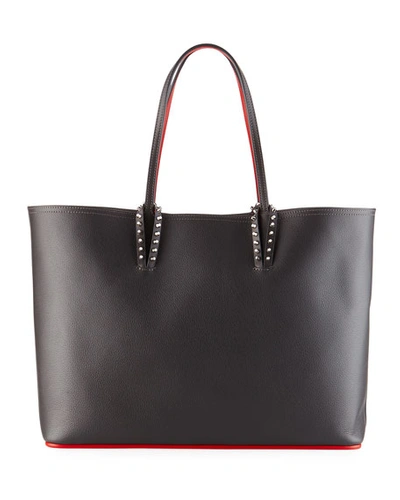 Shop Christian Louboutin Cabata East-west Leather Tote Bag In Nude