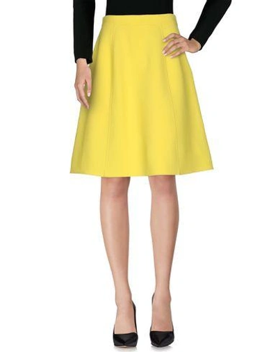 Shop Ermanno Scervino Woman Midi Skirt Yellow Size 6 Virgin Wool