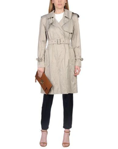 Shop Alberta Ferretti Overcoats In Grey