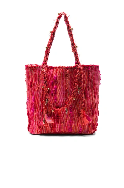 Ancient Greek Sandals Vasso Medium Bag In Pink, Red. In Fuchsia