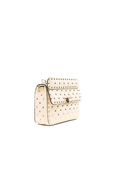 Shop Valentino Medium Rockstud Spike Shoulder Bag In White