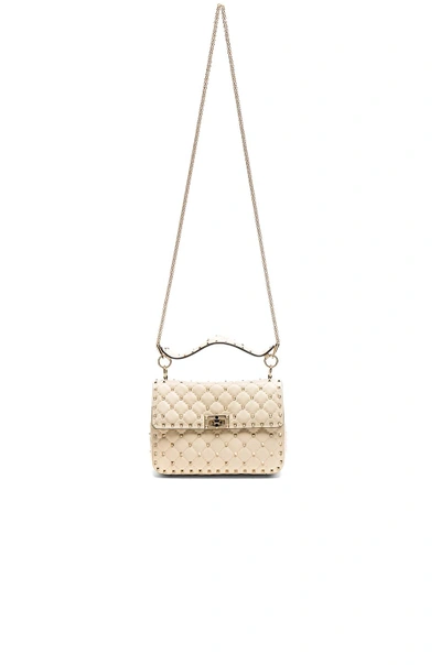 Shop Valentino Medium Rockstud Spike Shoulder Bag In White