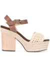 CASTAÃ±ER raffia braided sandals,RAFFIA100%