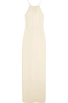 HALSTON HERITAGE DRAPED GEORGETTE GOWN
