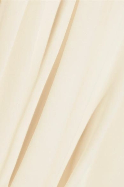 Shop Halston Heritage Draped Georgette Gown In Cream