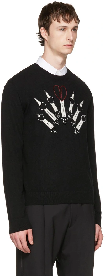 Shop Valentino Black Love Blade Sweater