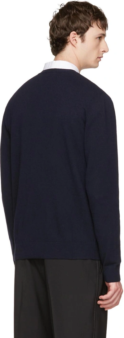 Shop Valentino Navy 'joe Mary' Hook Sweater