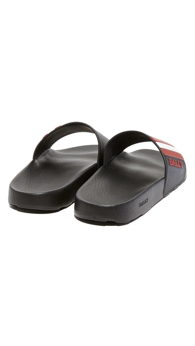 Shop Bally Saxor Slides In Black