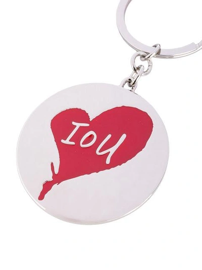 Shop Vivienne Westwood 'iou' Keyring - Metallic