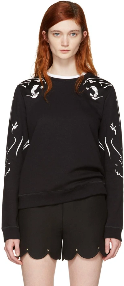 Shop Valentino Black Panther Sweatshirt