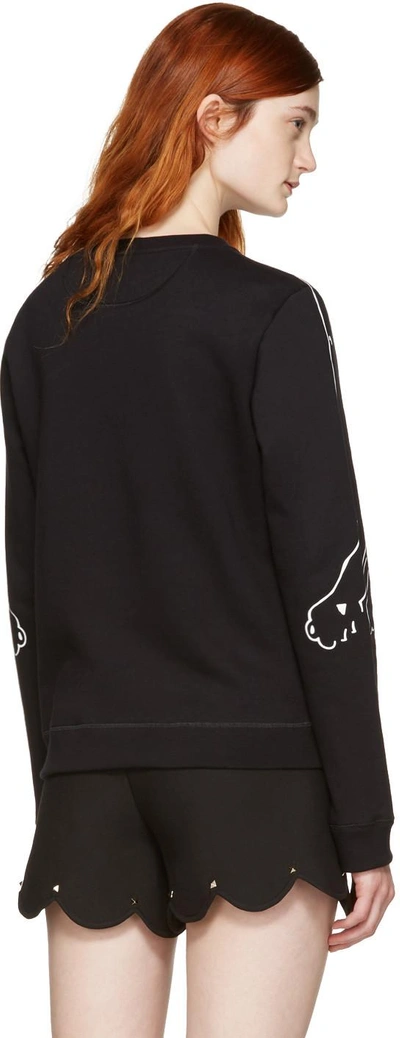 Shop Valentino Black Trouserher Sweatshirt