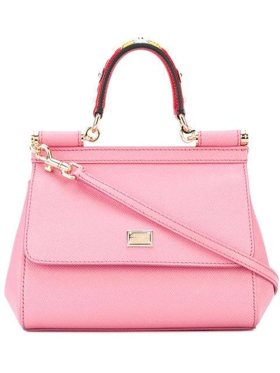 Shop Dolce & Gabbana Small Sicily Shoulder Bag In Pink