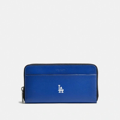 Shop Coach Mlb Accordion Wallet In Sport Calf Leather In : La Dodgers