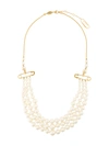 VIVIENNE WESTWOOD layered short necklace,PEARLS,GOLDPLATEDMETAL
