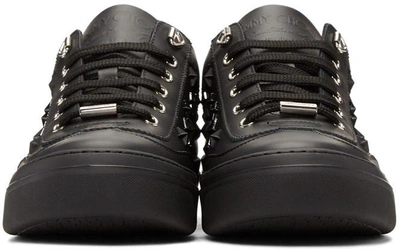 Shop Jimmy Choo Black Stars Ace Sneakers
