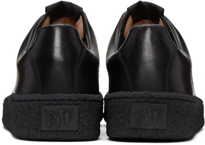 Shop Eytys Black Leather Ace Trainers