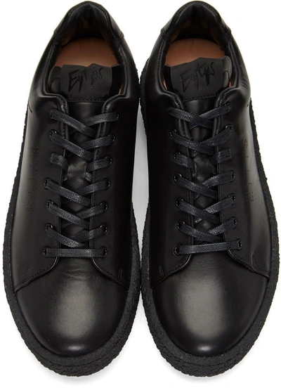 Shop Eytys Black Leather Ace Sneakers