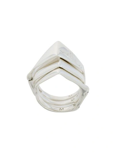 Shop Vivienne Westwood Armour Ring In Metallic