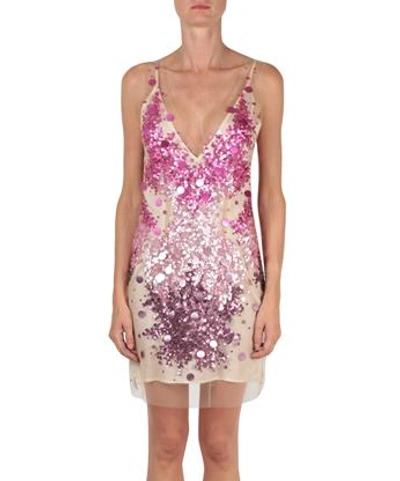 Amen Sequined Tulle Dress In Rosa