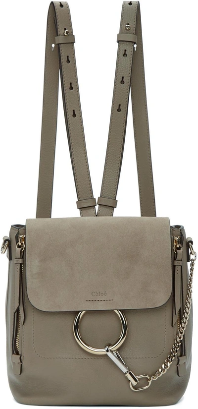 Shop Chloé Grey Small Faye Backpack