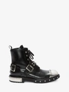 ALEXANDER MCQUEEN HOBNAIL METAL TOE-CAP BOOT,476196WHQS01000