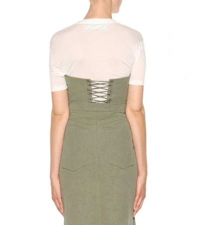 Shop Off-white Exclusive To Mytheresa.com - Canvas Corset In Green