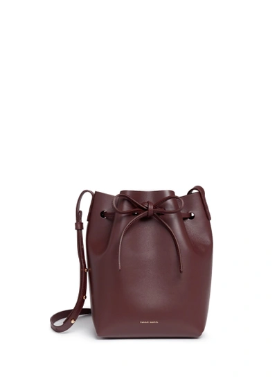 Shop Mansur Gavriel 'mini' Leather Bucket Bag