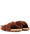 CHLOÉ WOOL SLIP-ON SANDALS,P00274067