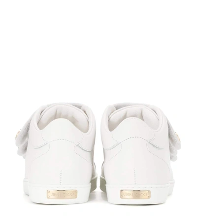 Shop Jimmy Choo Leather Sneakers In White