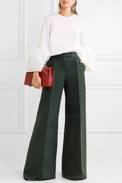 Antonio Berardi Cotton And Wool-blend Wide-leg Pants | ModeSens