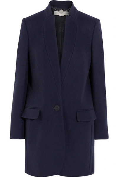 Shop Stella Mccartney Bryce Wool-blend Coat In Midnight Blue
