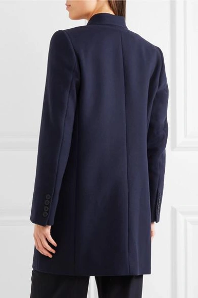 Shop Stella Mccartney Bryce Wool-blend Coat In Midnight Blue