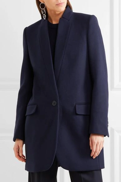 Shop Stella Mccartney Bryce Wool-blend Coat In Midnight Blue