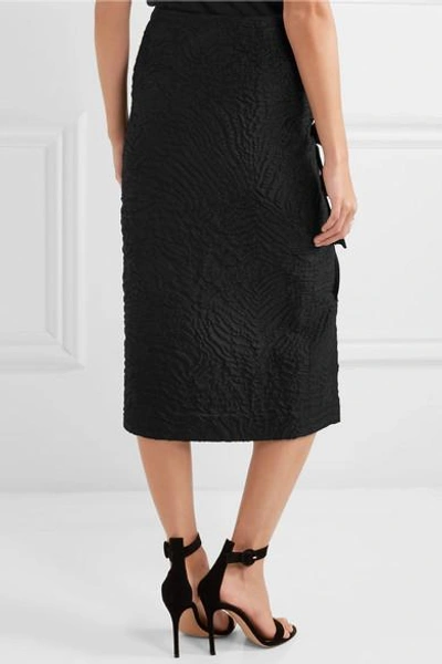 Shop Fendi Bow-embellished Cloqué Midi Skirt