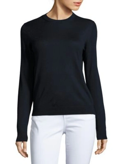 Jil Sander Silk & Cashmere Blend Solid Top In Navy