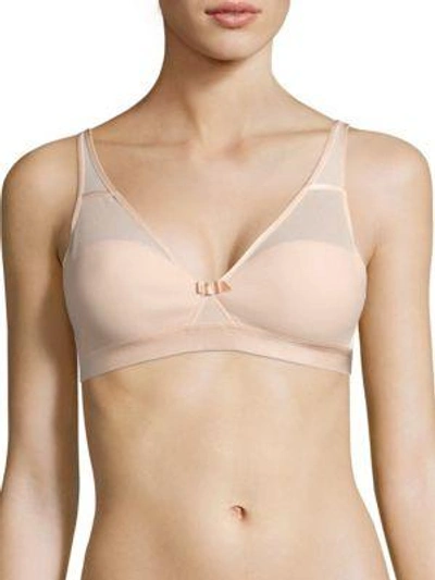 Shop Chantelle Aeria Mesh Wireless Bra In Nude Blush