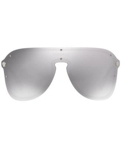 Shop Versace Sunglasses, Ve2180 In Silver/grey Mirror