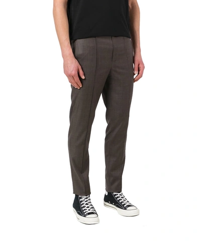 Neil Barrett Men's  Black Wool Pants In Brown