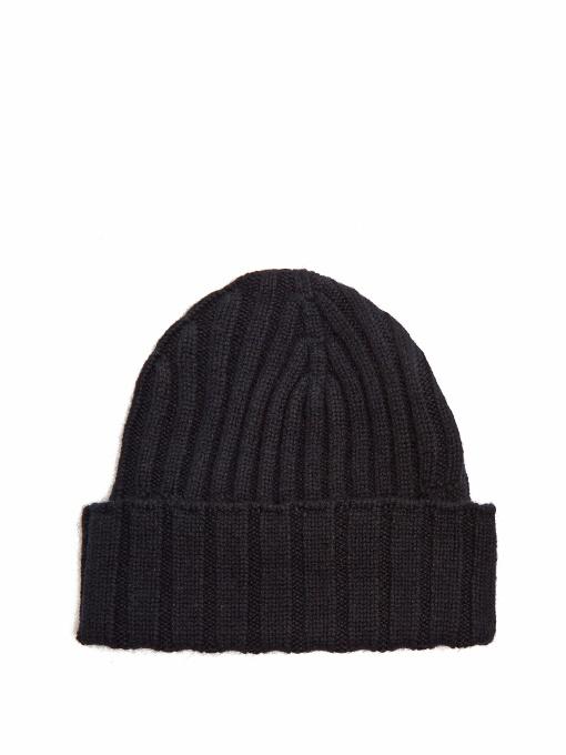 Bottega Veneta Ribbed-knit Cashmere Hat In Navy | ModeSens